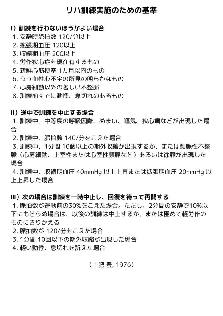 アンダーソンのリハビリ中止基準